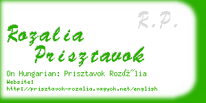 rozalia prisztavok business card